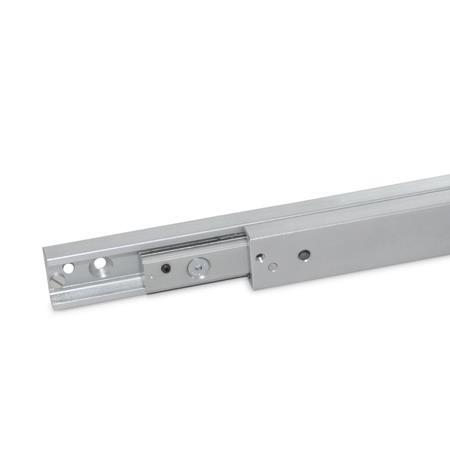 Otto Ganter Telescopic Linear Slide with Full Extension Dual Configuration, GN 2410